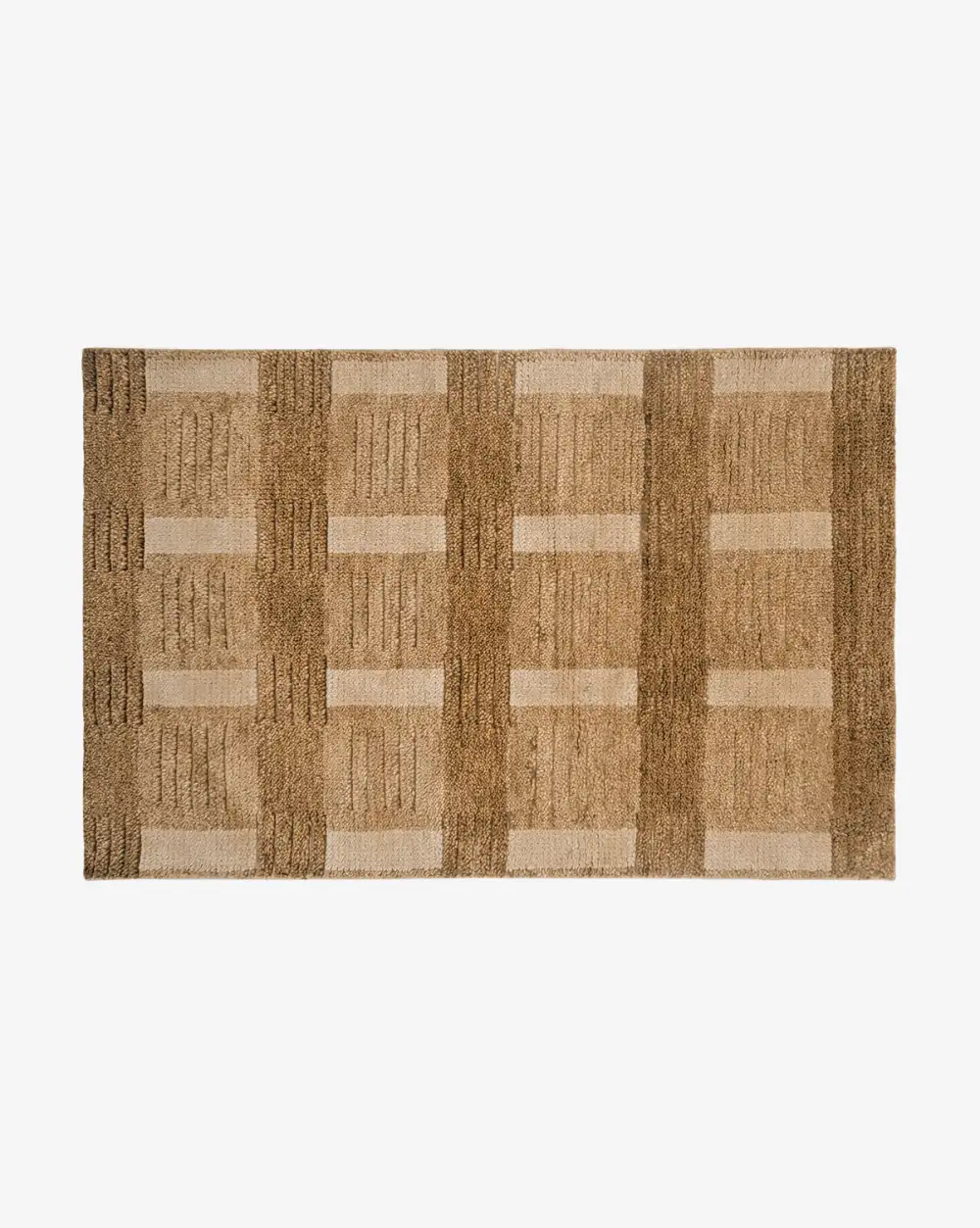 Checker Hand-Knotted Wool Area Rug
