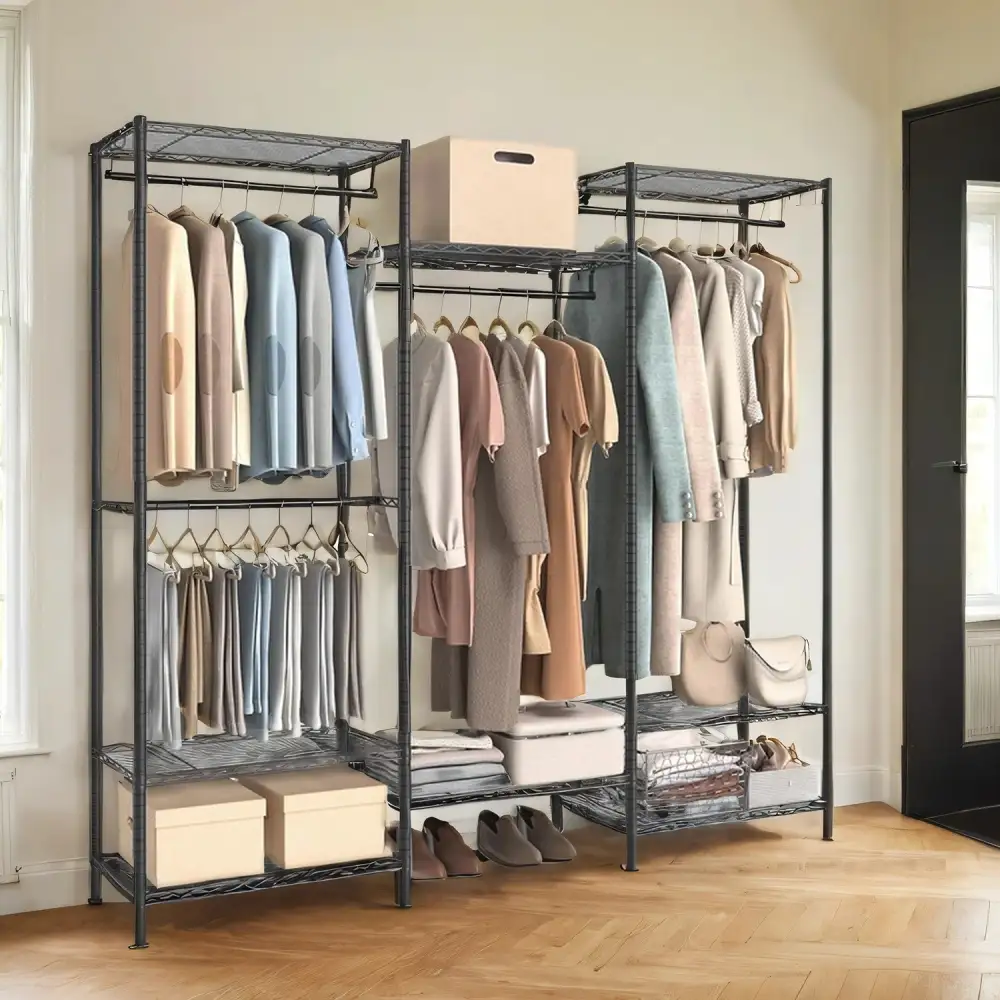 Portable Metal Wardrobe Storage Rack