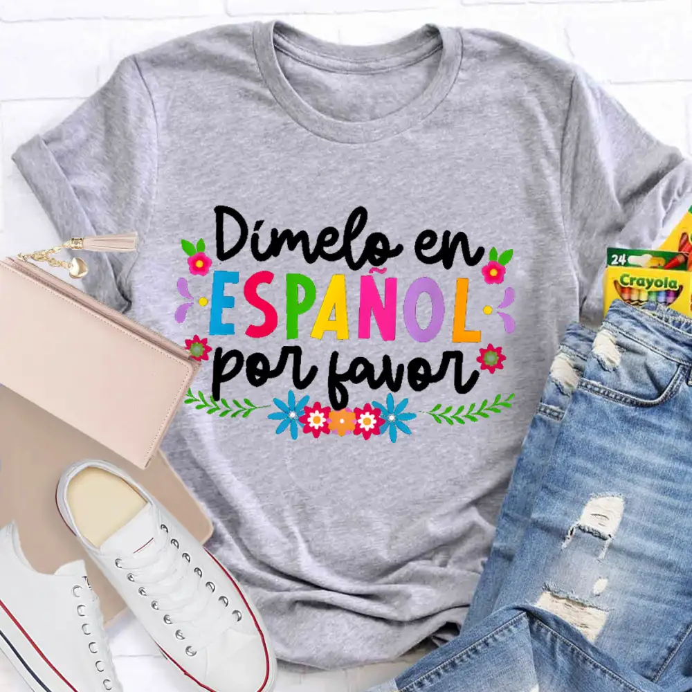 Favor Colorful Flowers Teacher T-Shirt