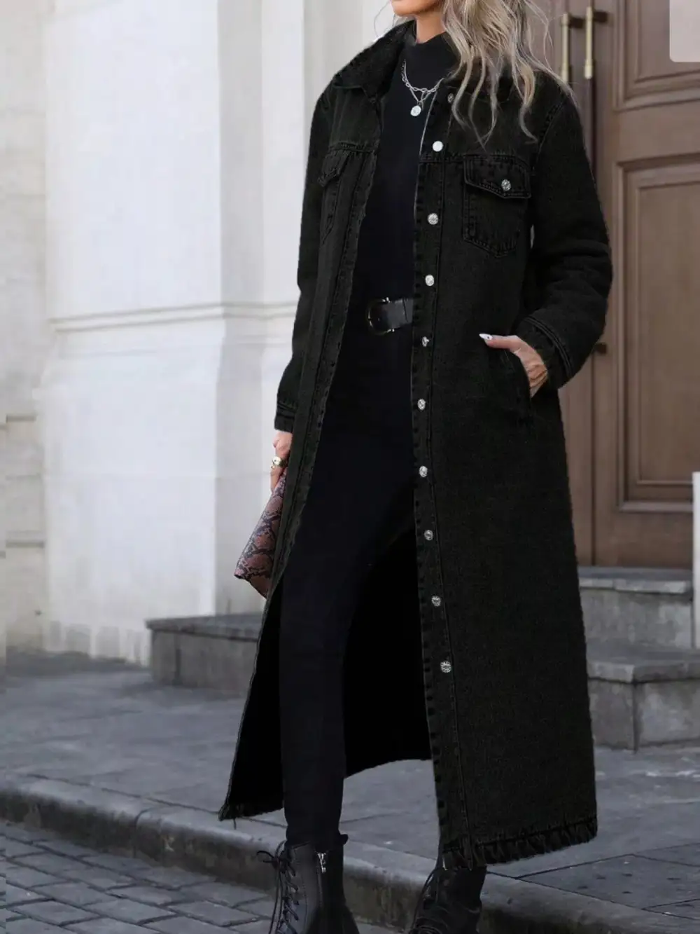 Longline Button-front Jacket