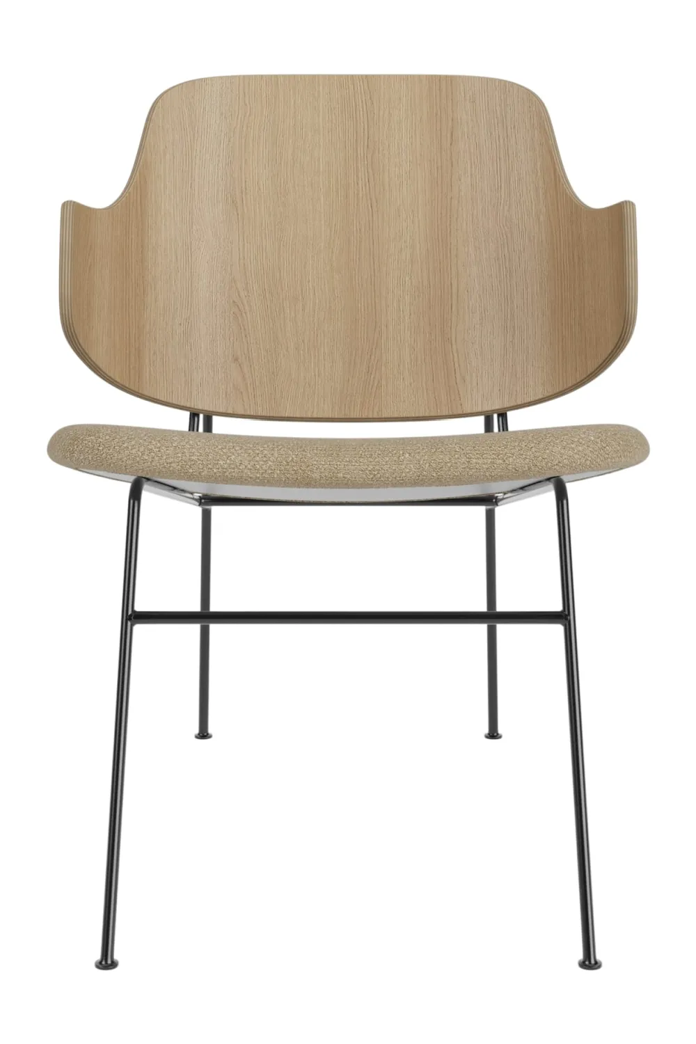 Curved Upholstered Lounge Chair