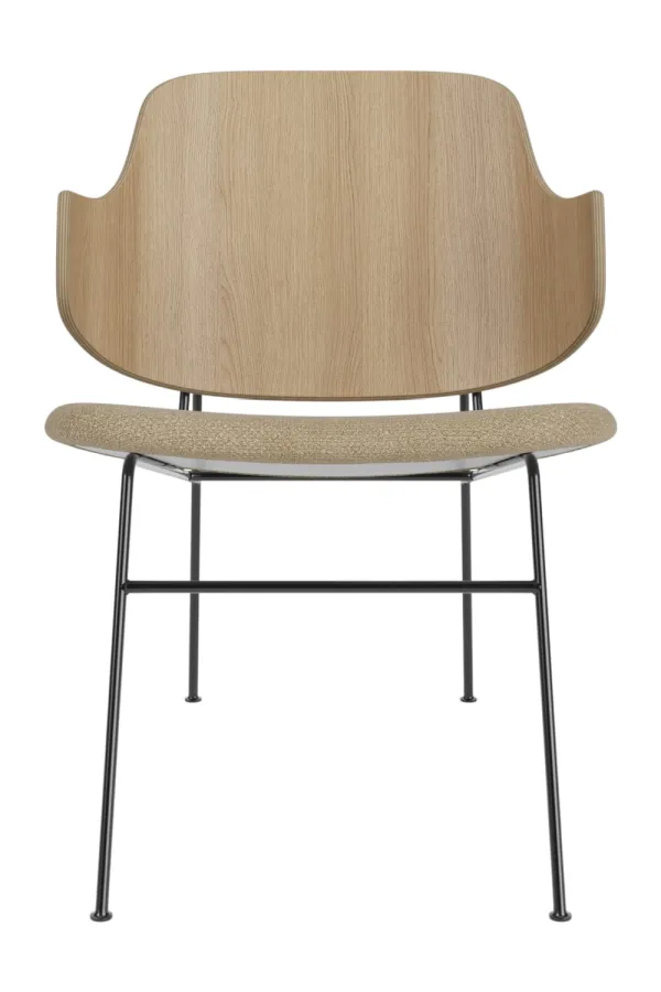 Curved Upholstered Lounge Chair