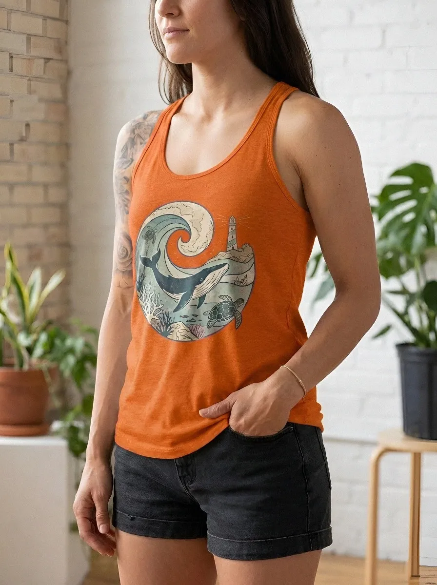 Ocean Lover Whale Tank Top Classic