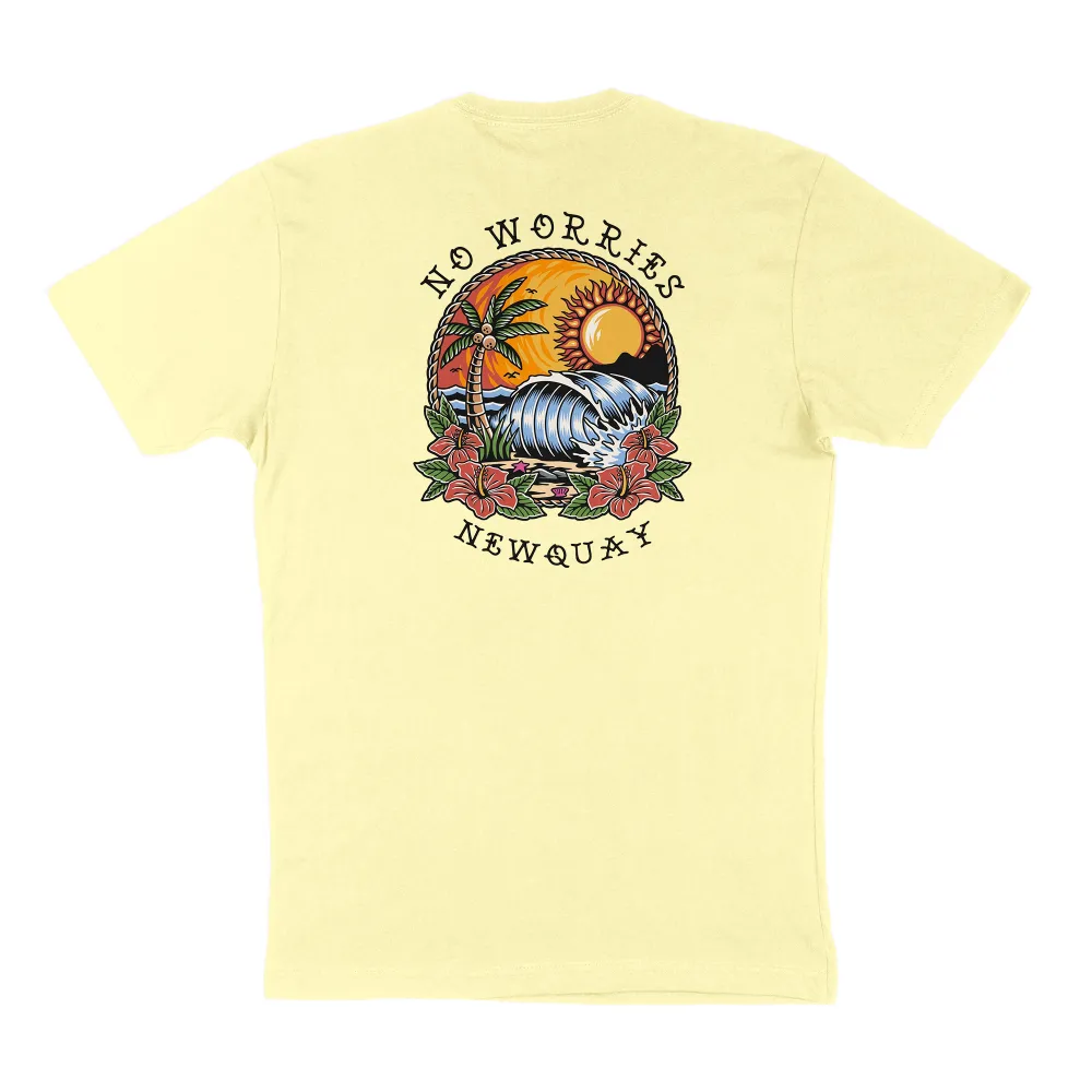 Relaxed Beach Scene Graphic T-Shirt