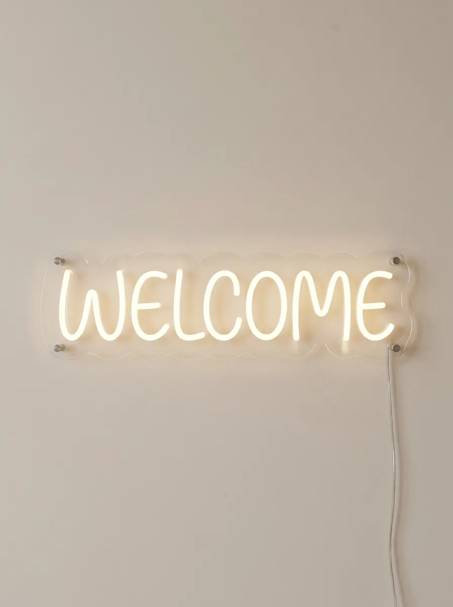 Lettering Wall Welcome Neon Sign