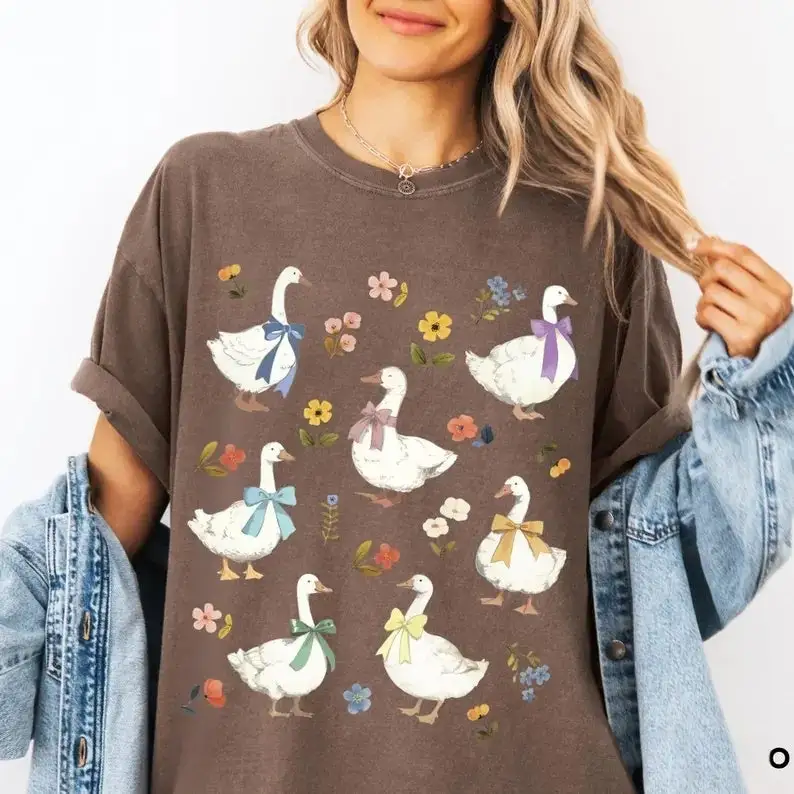 Garden Geese Graphic Top