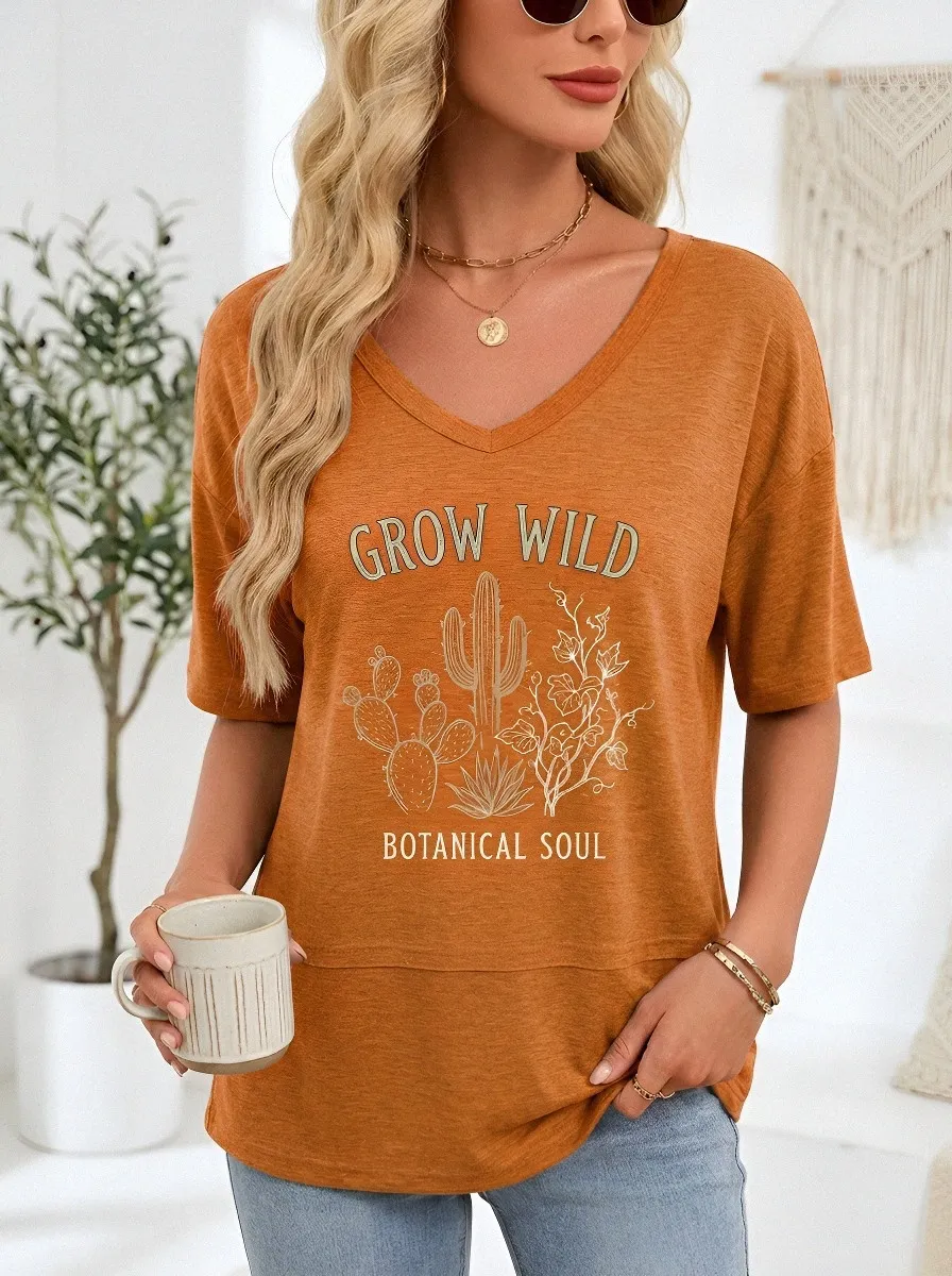 Botanical Cactus Grow T-Shirt
