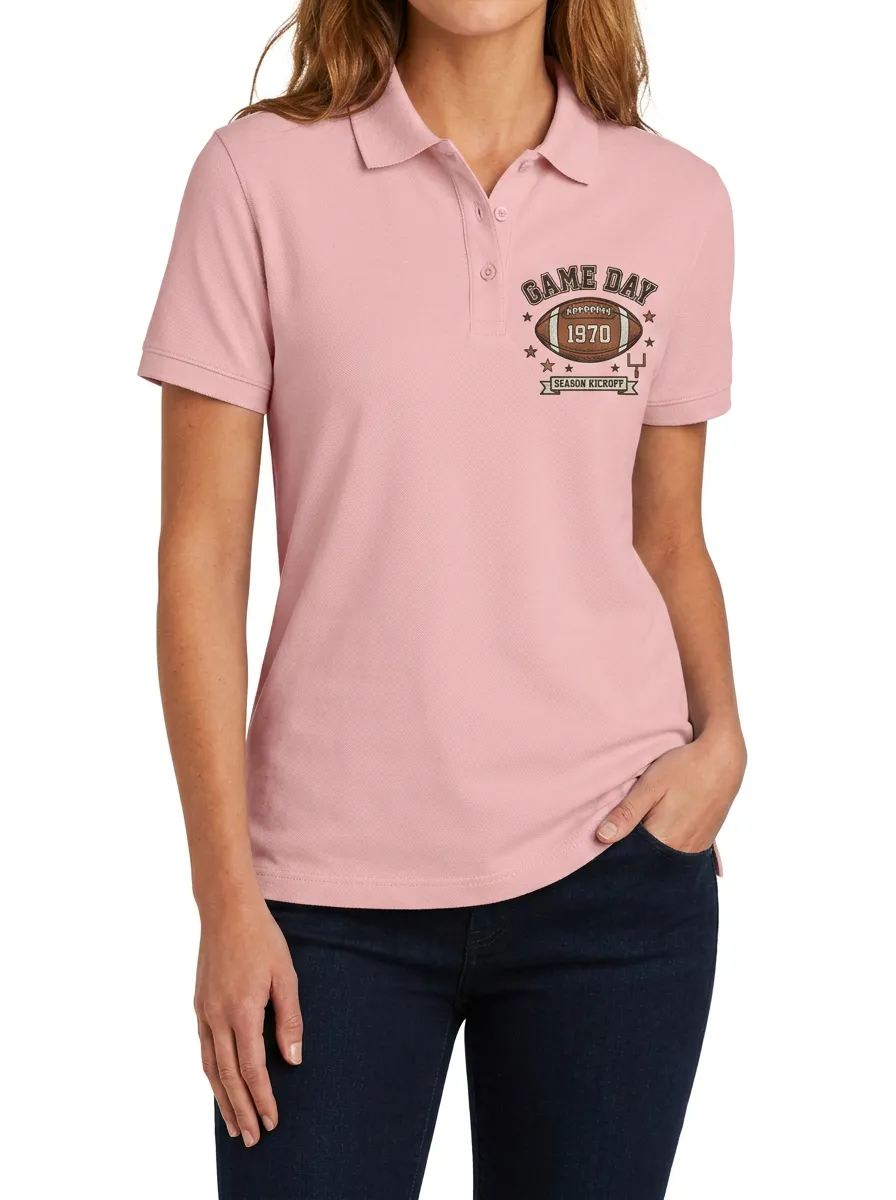 Football Game Day Season Kickoff Graphic Polo Shirt