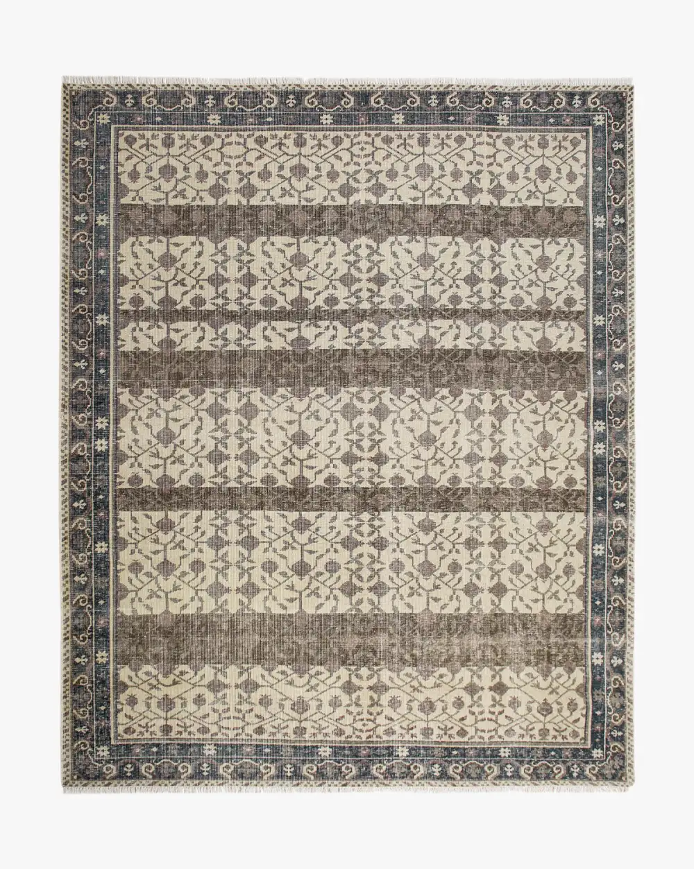 Textural Hand-Knotted Wool Area Rug
