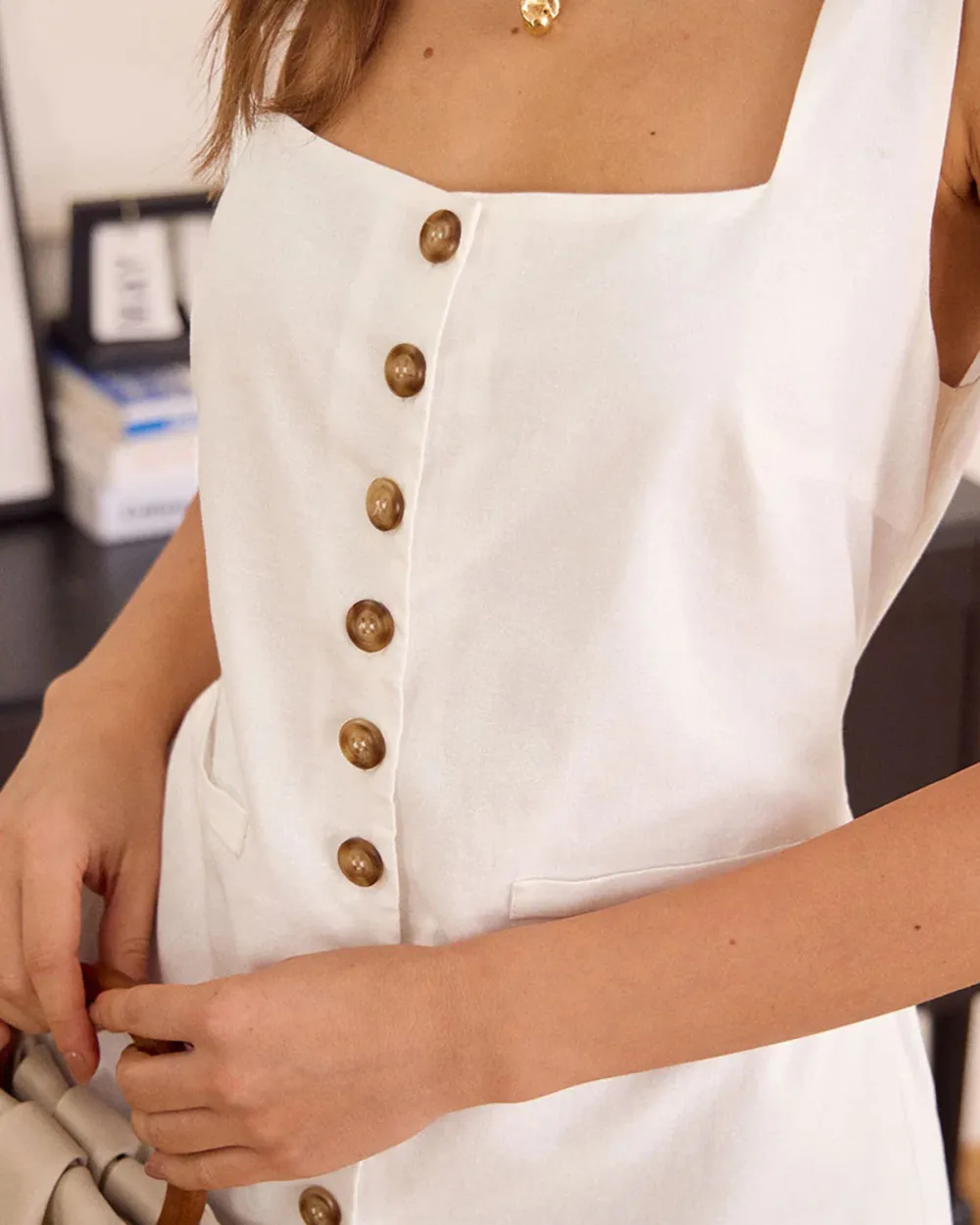 Cotton & Linen White Dress