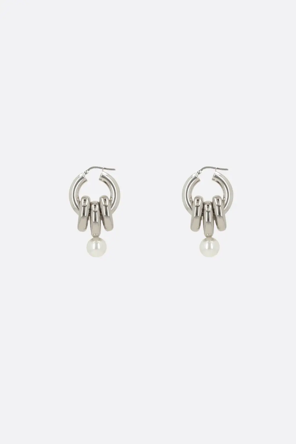 Pearl Silver Tone Earrings