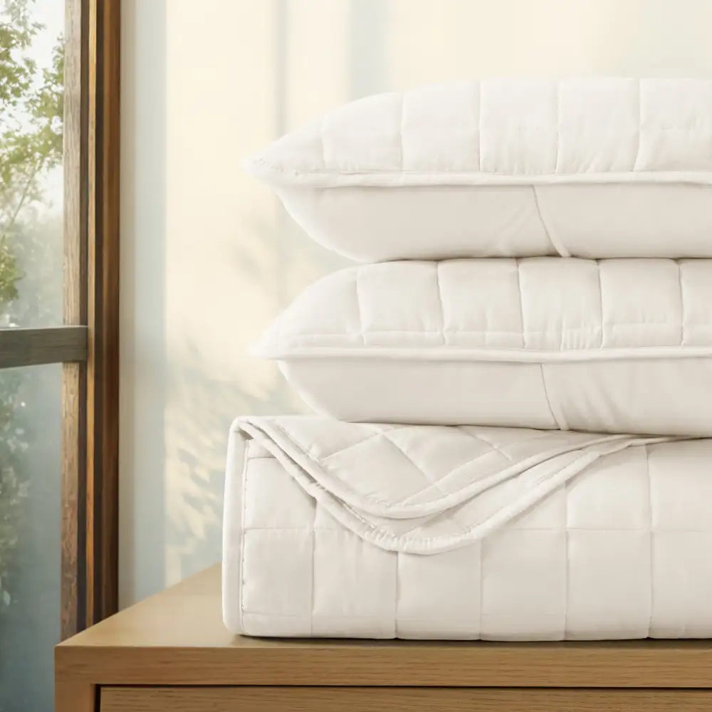 Square Quilted Coverlet Set