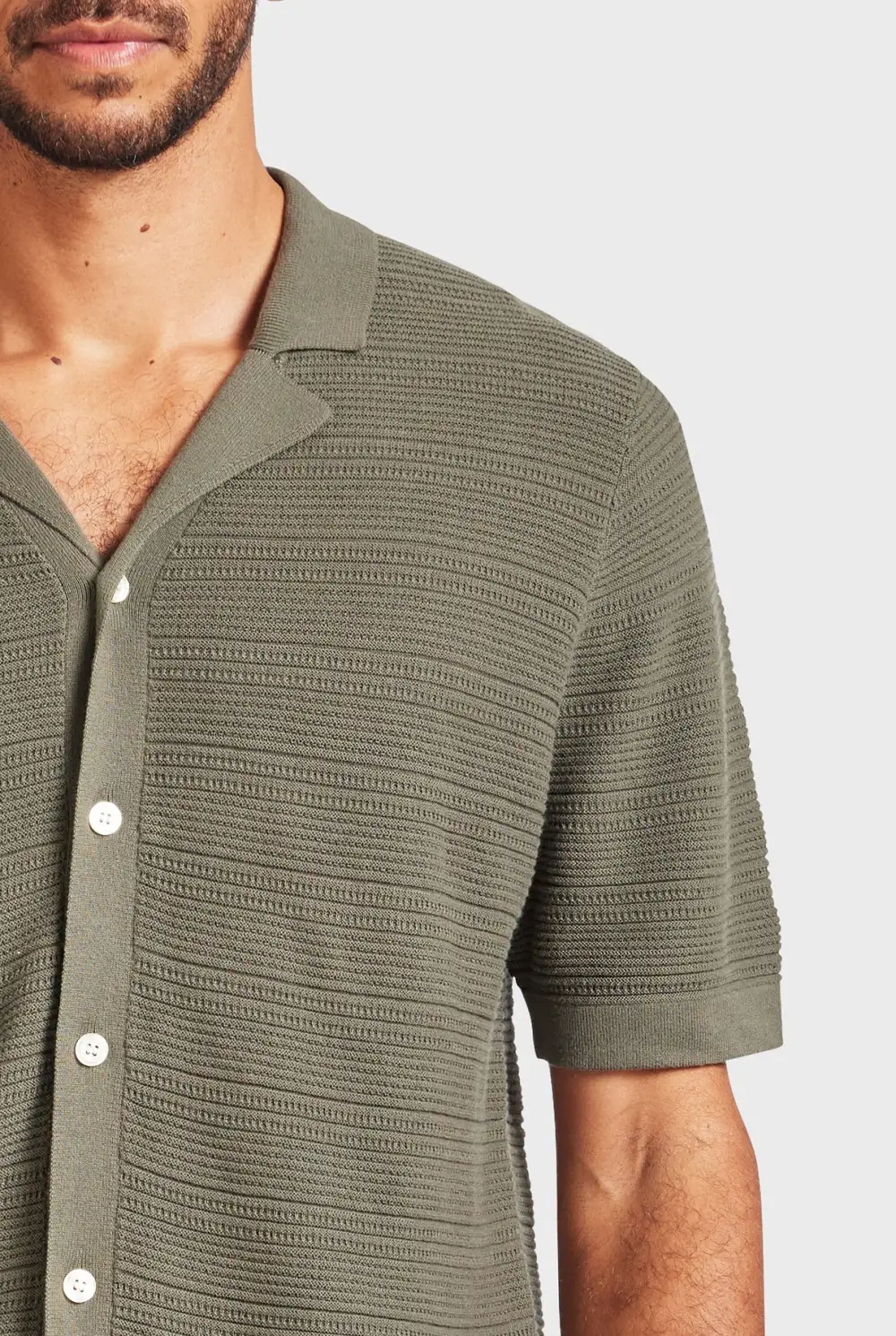 Relaxed Fit Cuban Collar Short Sleeve Shirt