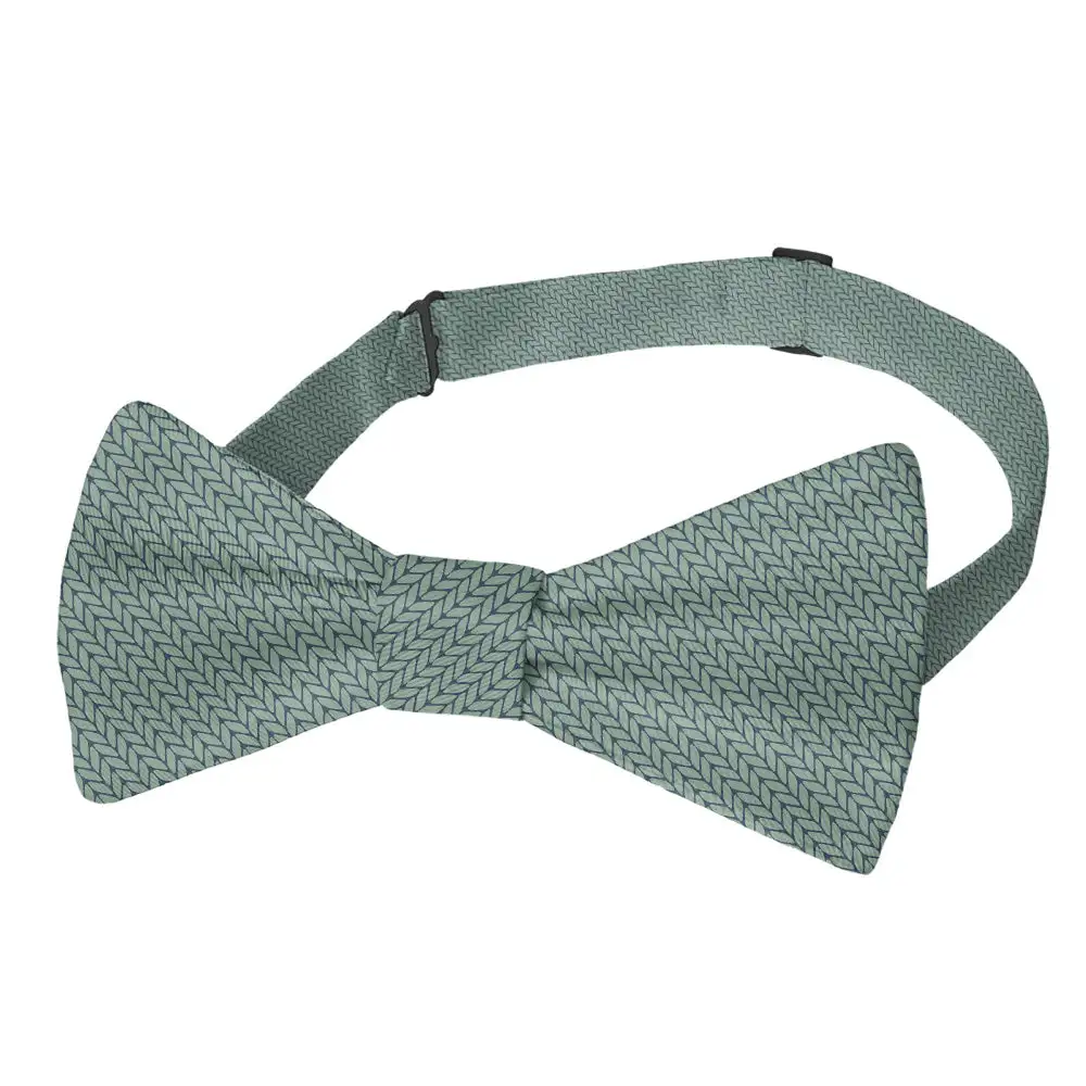 Faux Knit Pattern Bow Tie