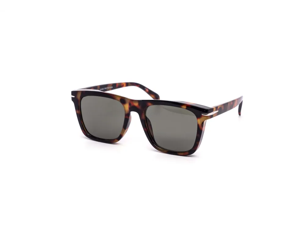 Classic Twelve-Piece Minimalist Square Dark Lens Daily Sunglasses