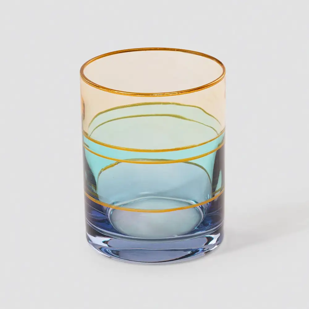 Blue Layered Drinking Glass Set
