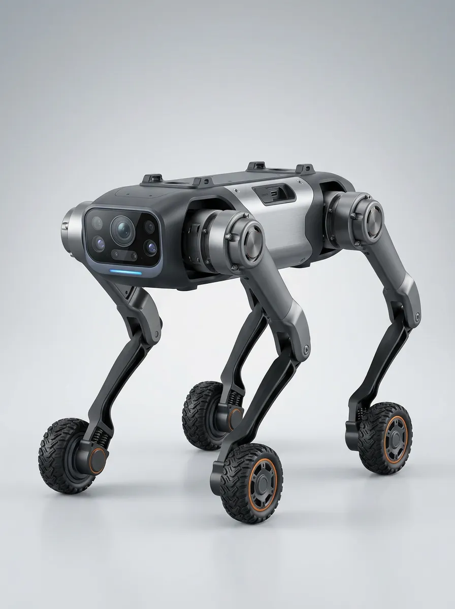 Cybernetic-Design Electronic Robot Dog for Home Technology Display