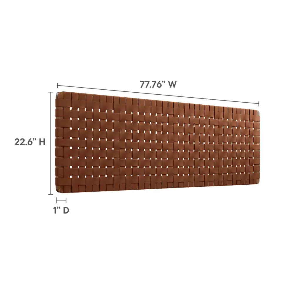 Weave Wall Mount Vegan Leather Headboard