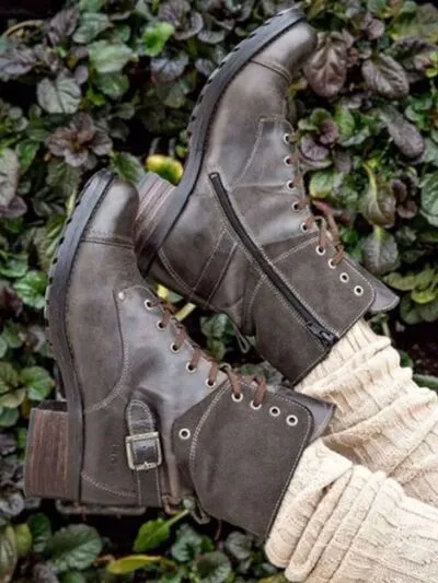 Lace Heels Boots
