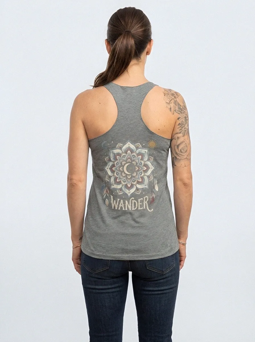 Wander Mandala Feather Tank Top