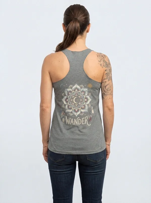 Wander Mandala Feather Tank Top