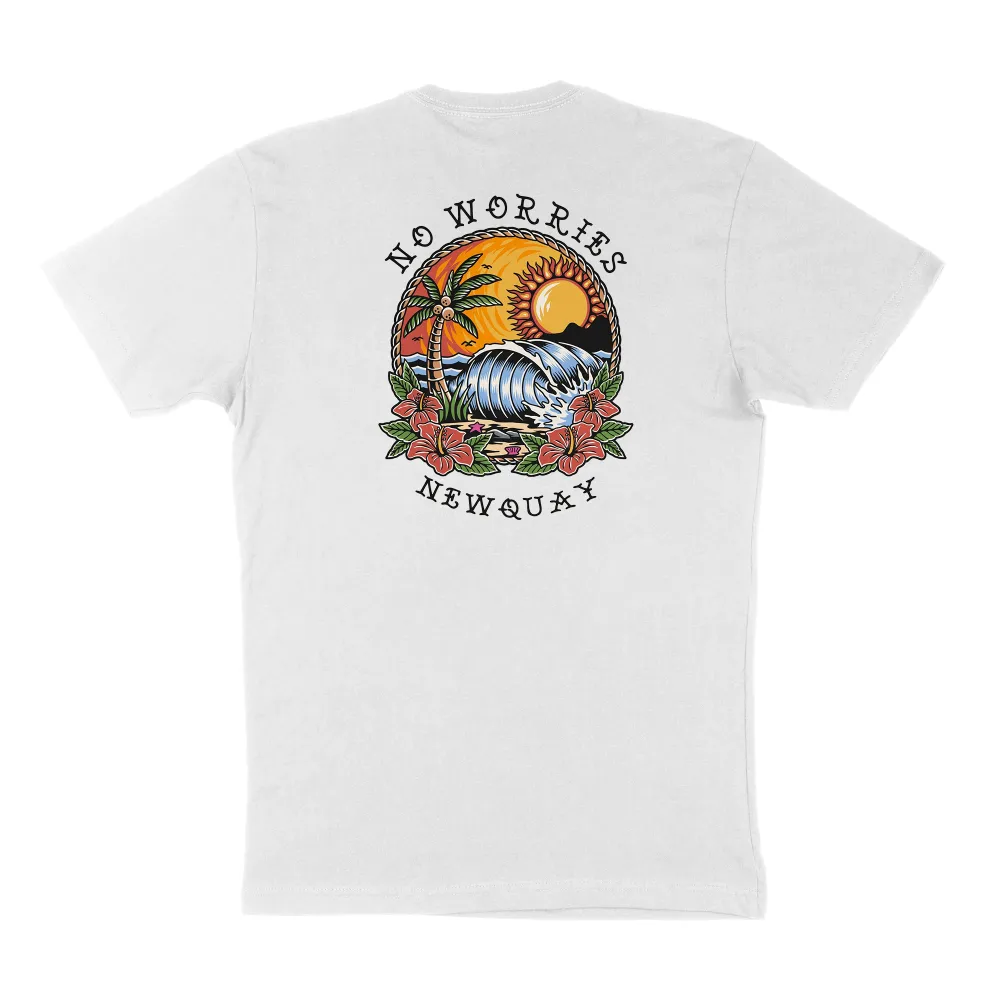 Relaxed Beach Scene Graphic T-Shirt