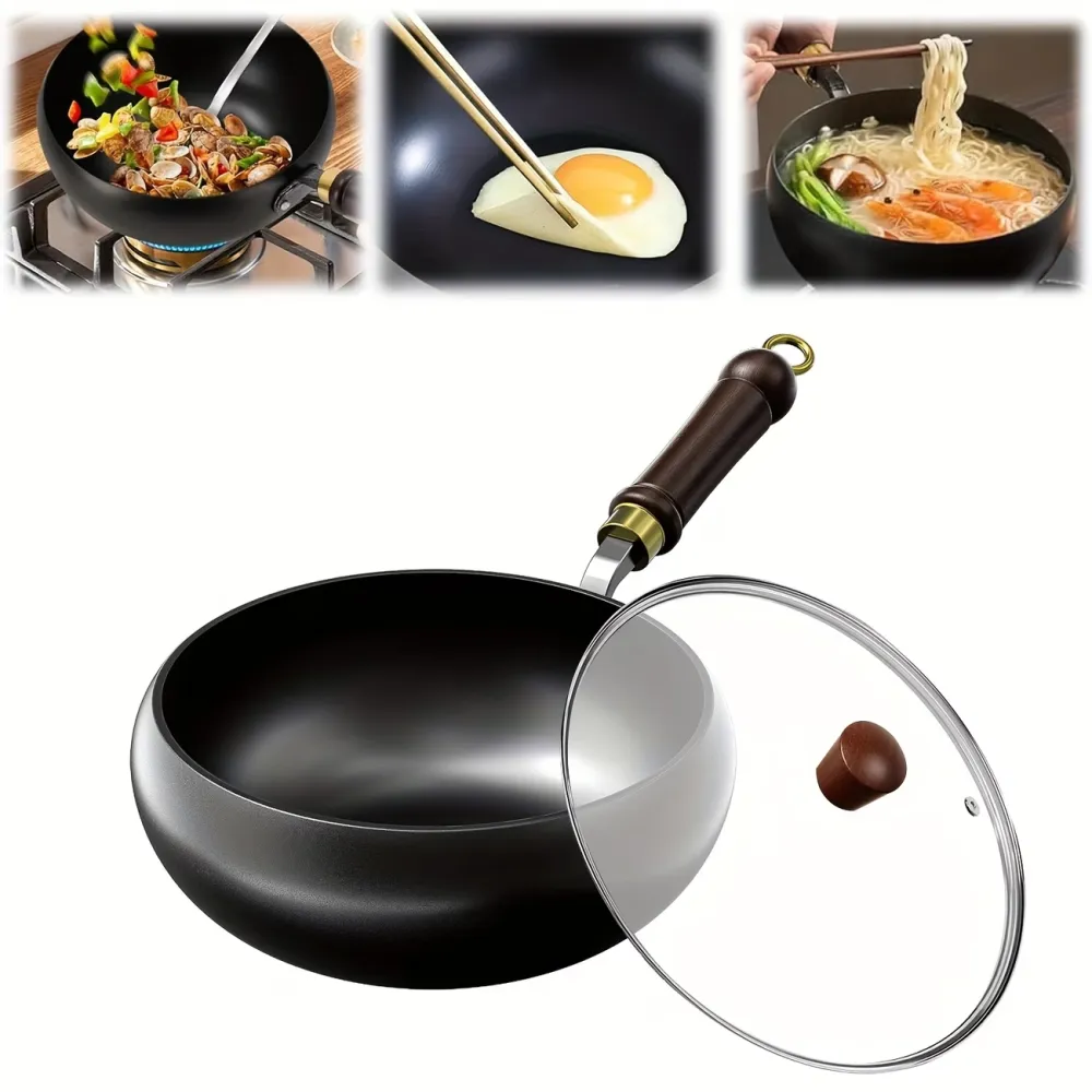 Multi-Function Wok with Wooden Handle