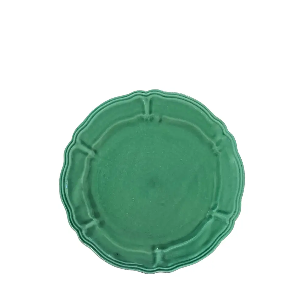 Scalloped Coastal-Inspired Ceramic Dessert And Side Plate