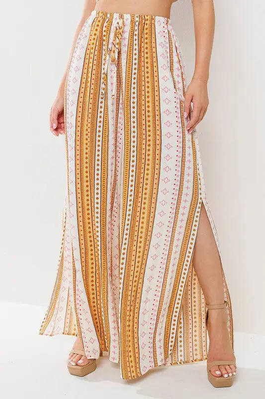 Signature Wide Leg Side Slit Pants
