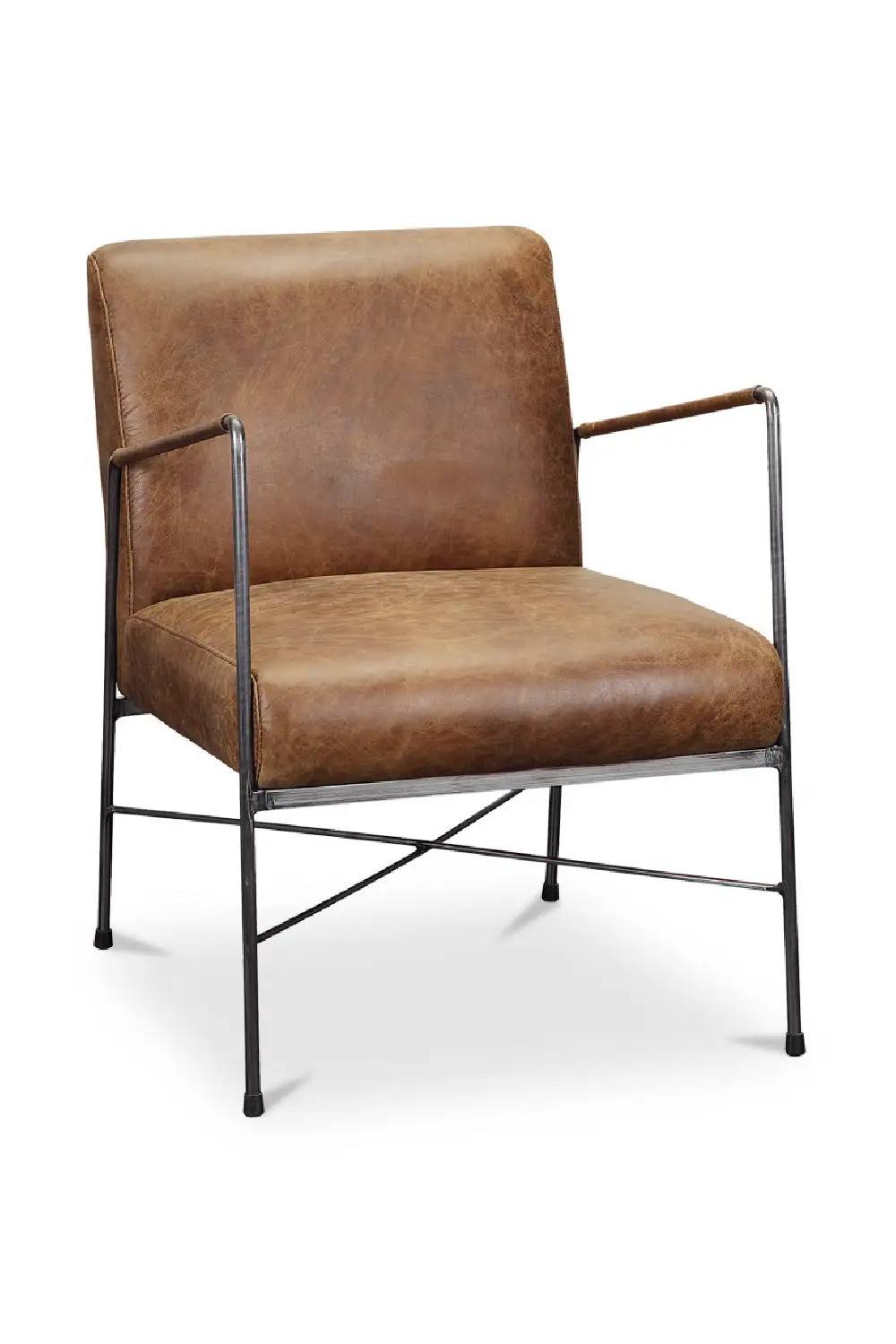 Iron Framed Leather Armchair