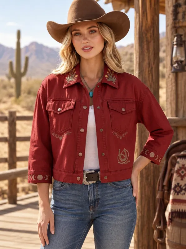 Frontier Horseshoe Horse Floral Ranchwear Edit Women's Western Jacket