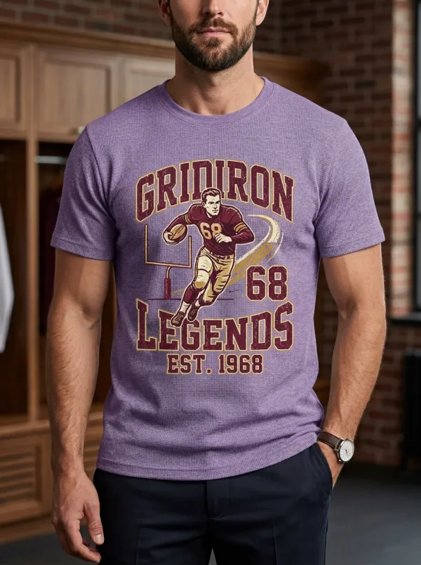 Men's Football Fan Gridiron Legends 68 Printed T-shirt