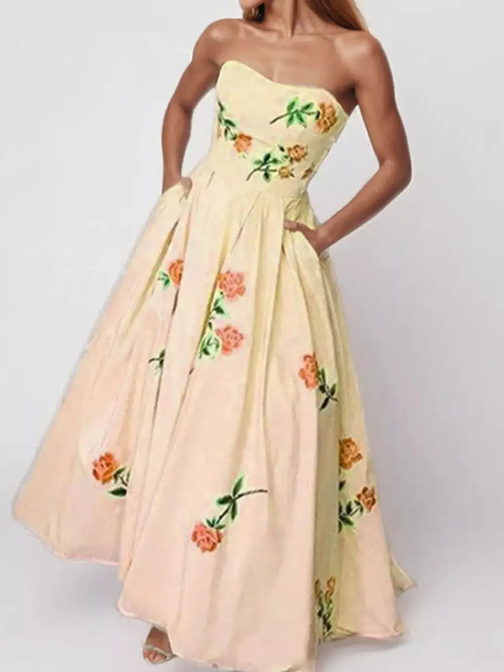 Refined Floral Maxi Dress