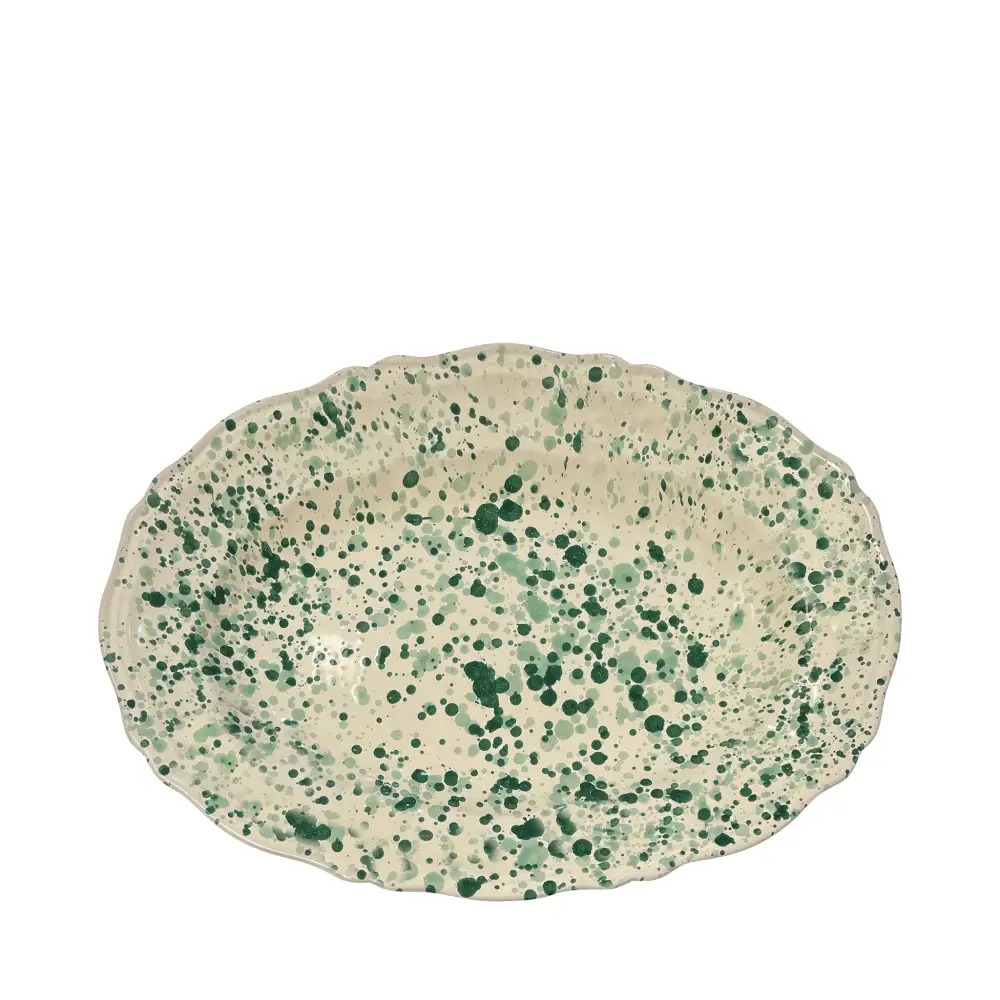 Scalloped Ceramic Serving Platter
