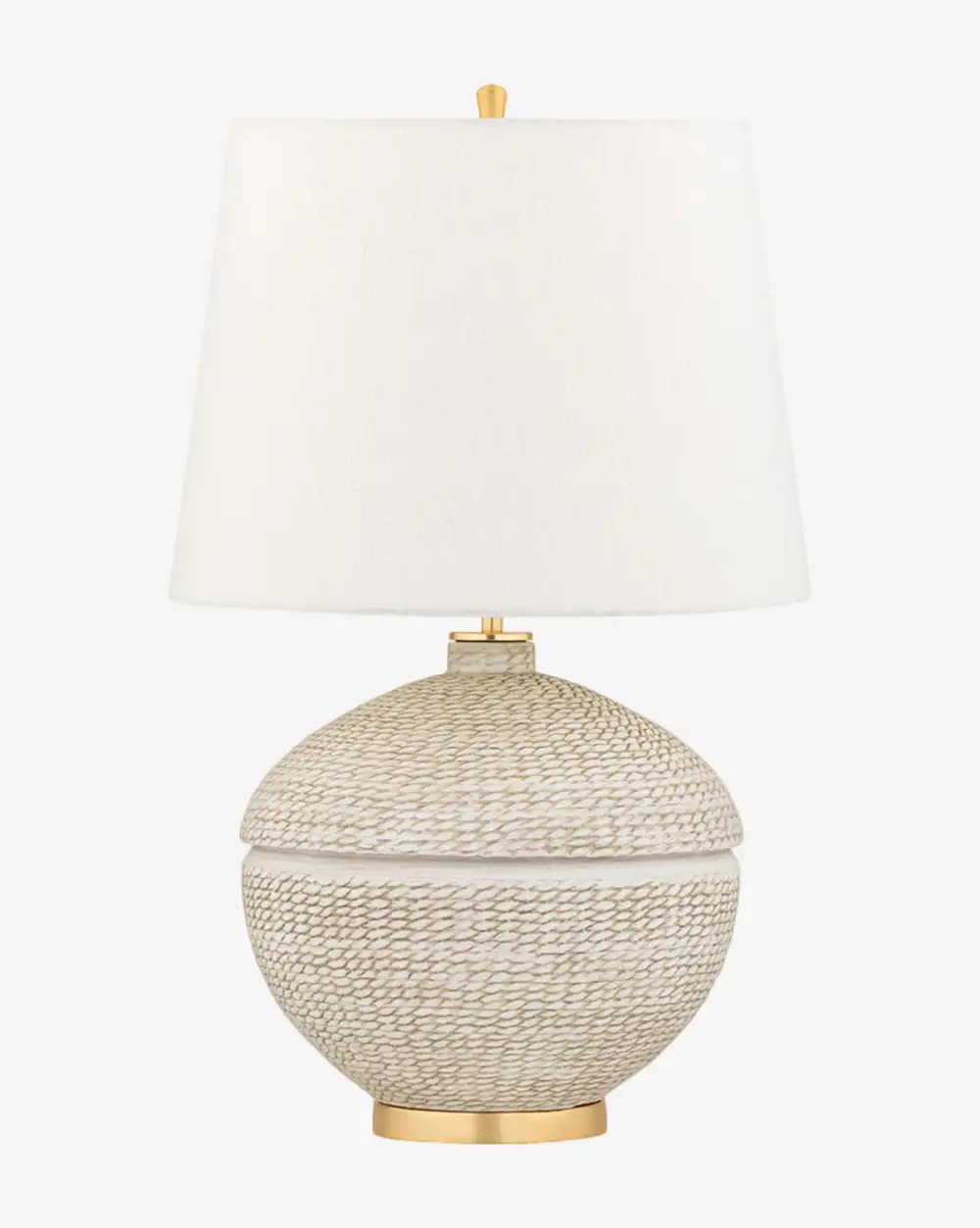 Woven-Shade Organic Table Lamp