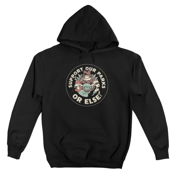 Men's Casual Fun Cartoon Letter Print Hooded Sweatshirt