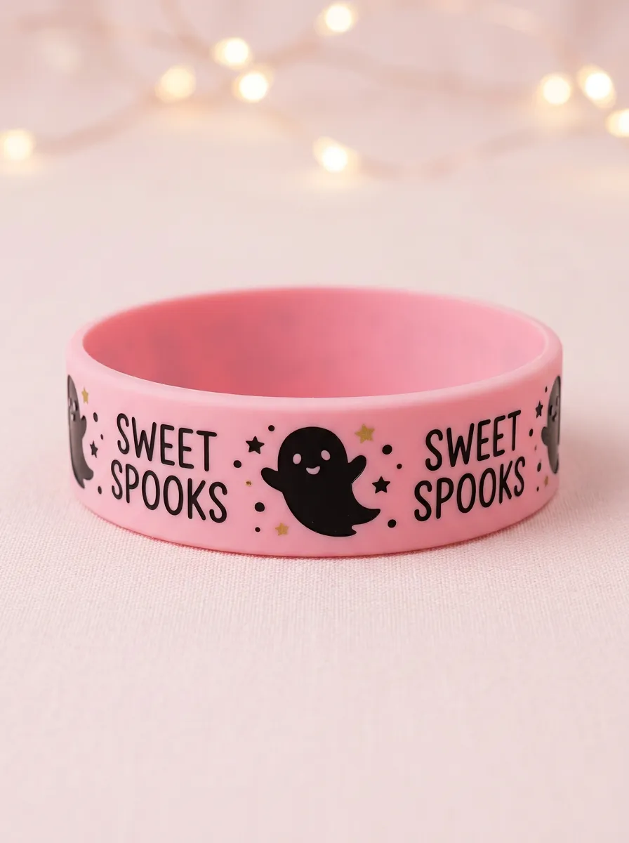 Witchy Ghost Sweet-Spooks Halloween Graphic Wristband