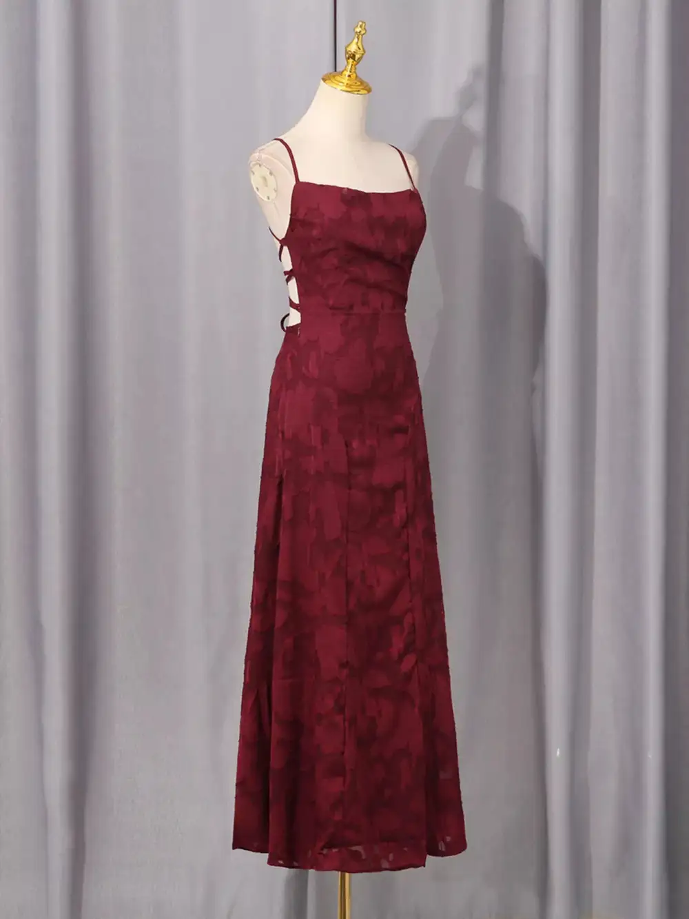 Lace Spaghetti Strap Maxi Dress