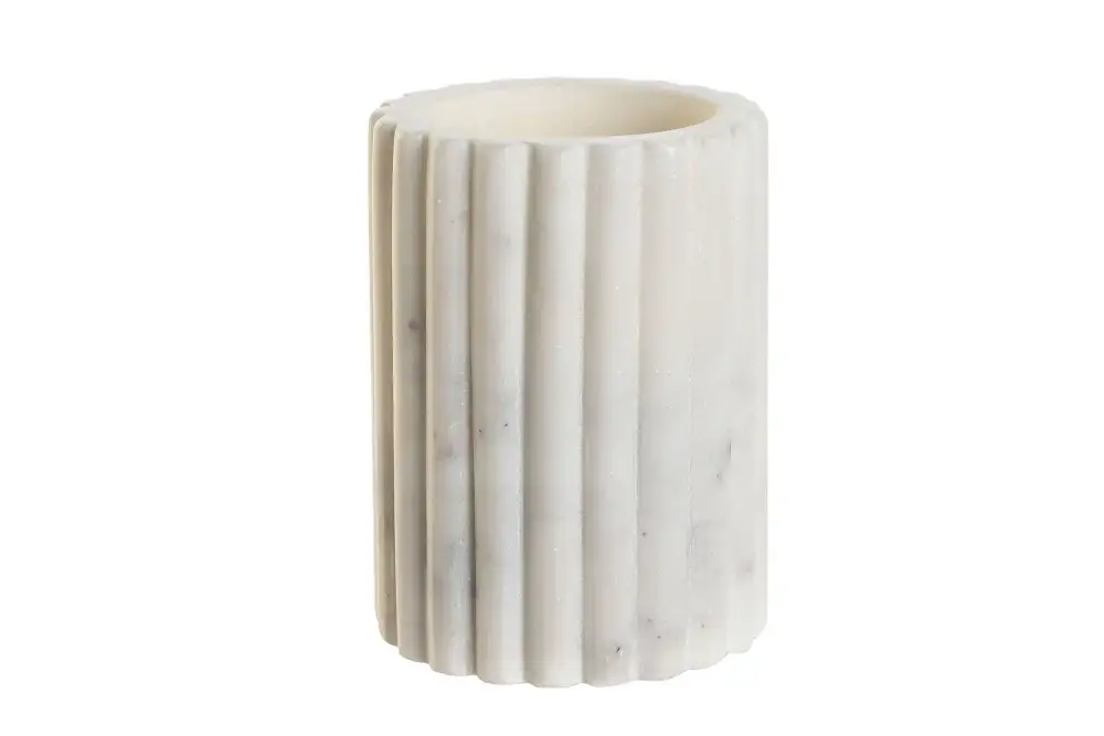 White Marble Dispenser Tumbler Set