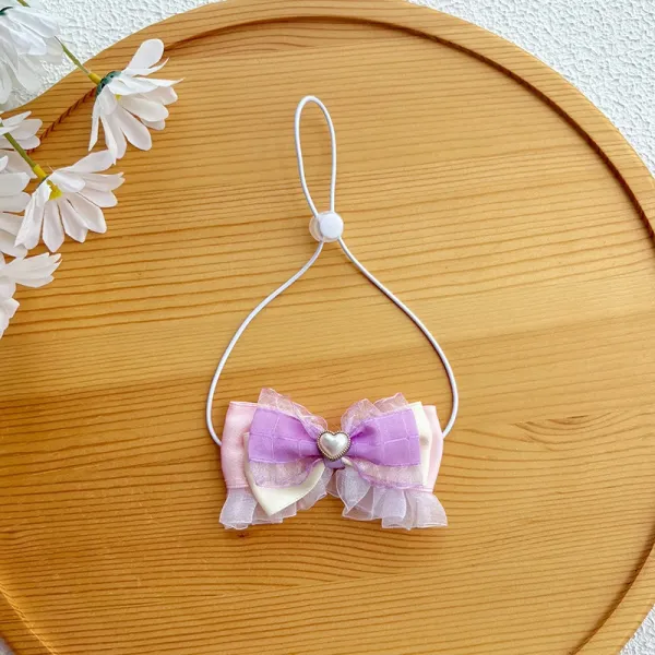 Lace Heart Pet Bow Collar