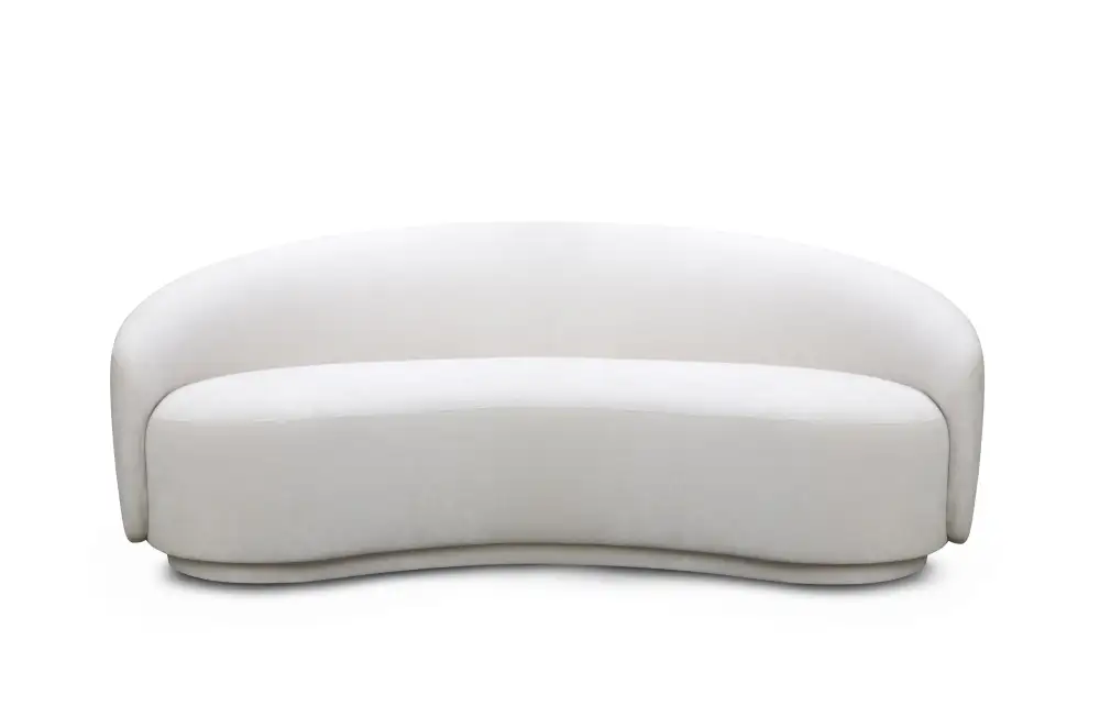 Curved Upholstered Sofa
