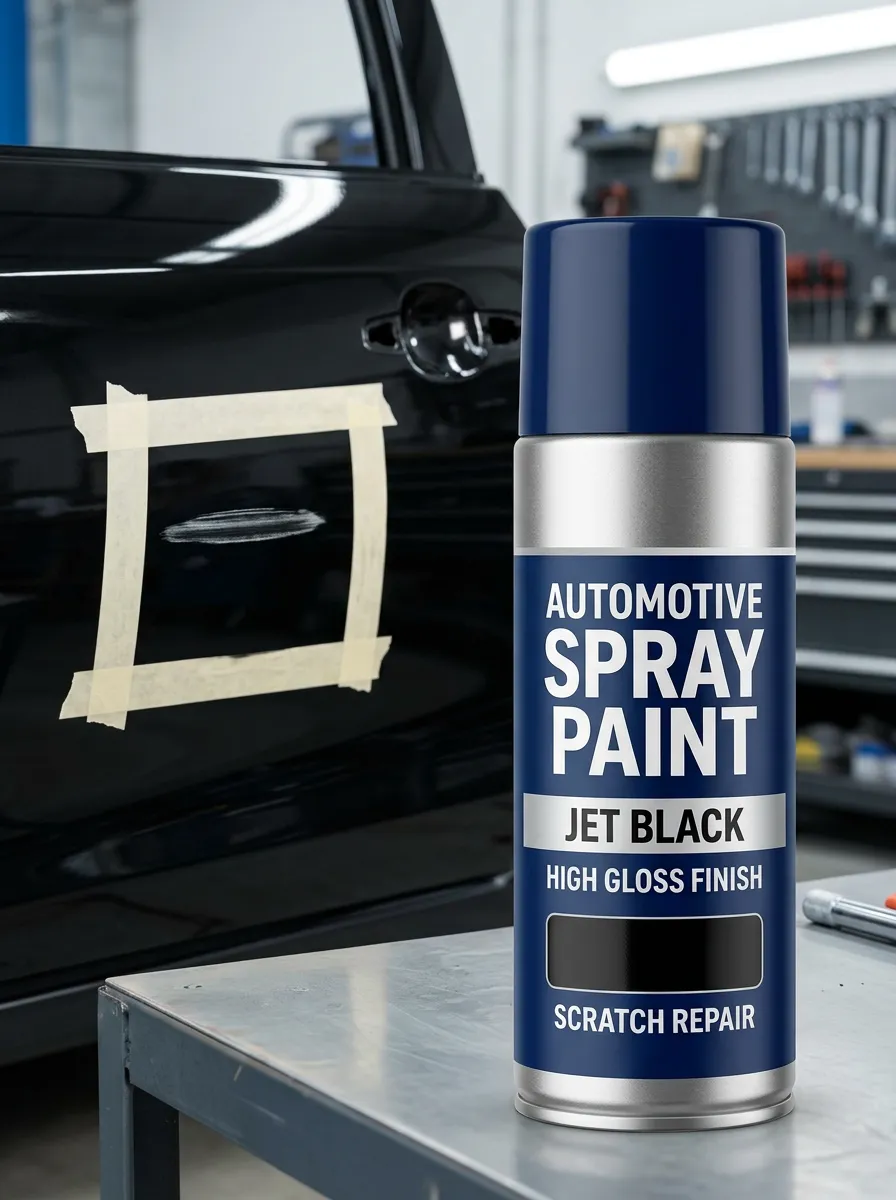 Jet Black Automotive Scratch Repair Paint Spray