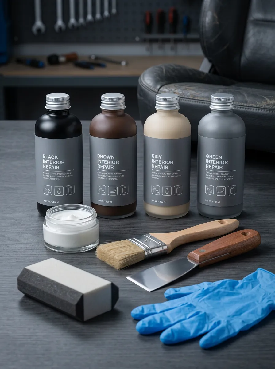 Multicolor Leather Interior Restoration Kit with Printed Design