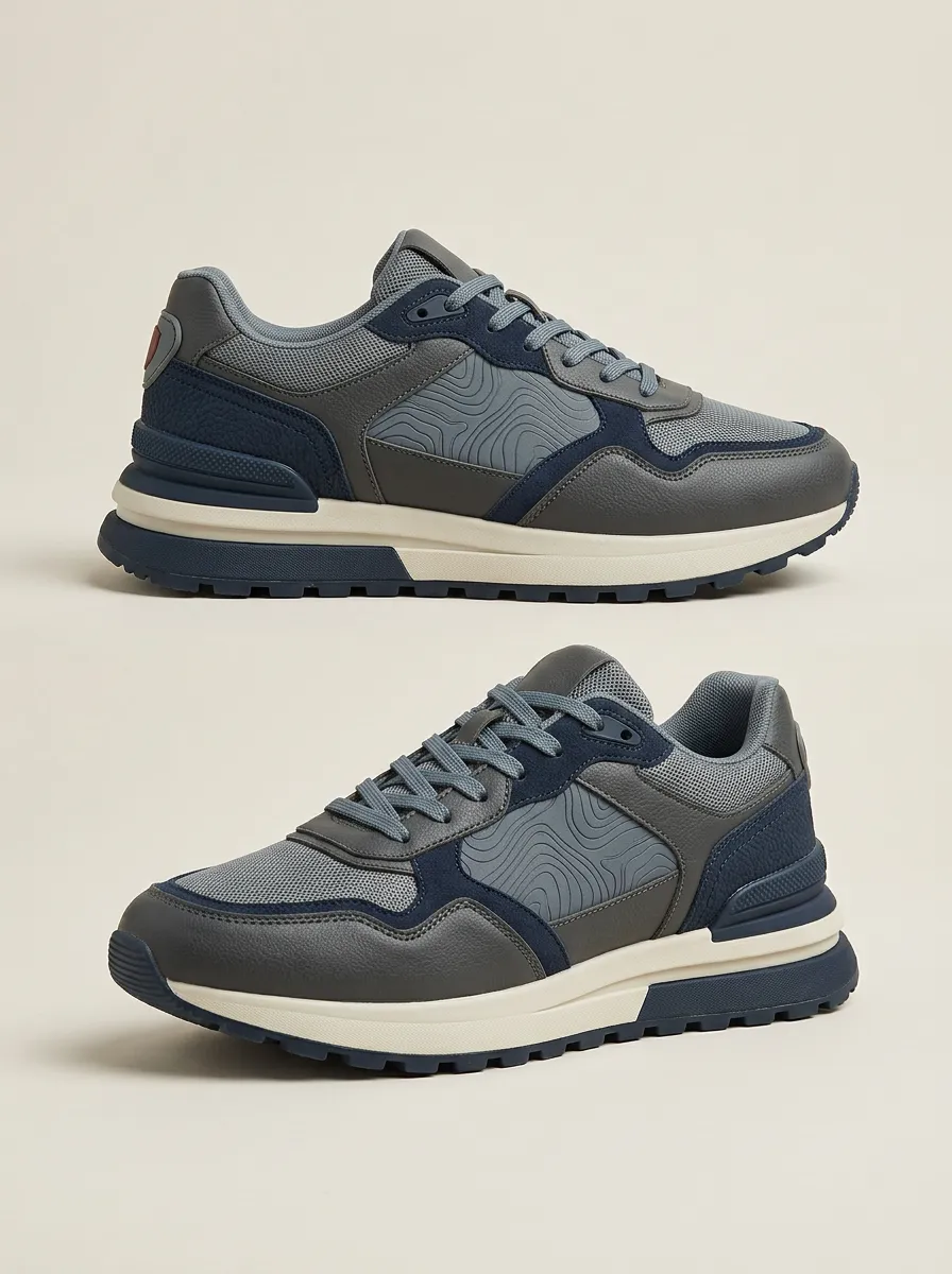 Men's Casual Casual Outdoor Topographic Pattern Print Sneakers
