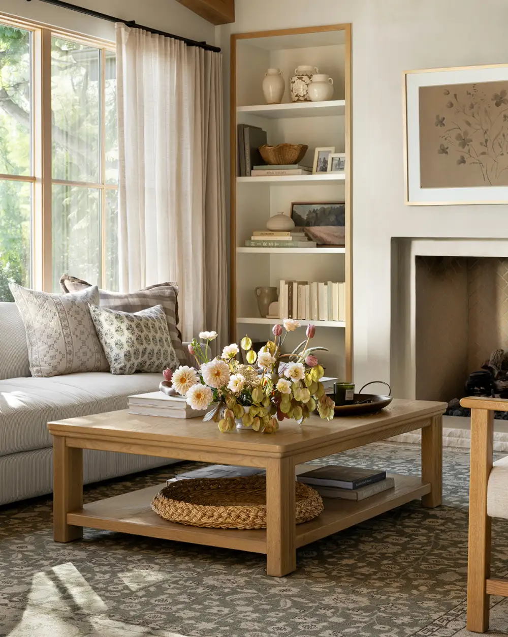 Fluted Oak Coffee Table