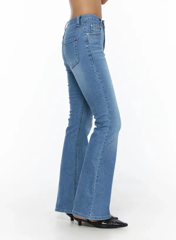 Washed Bootcut Jeans