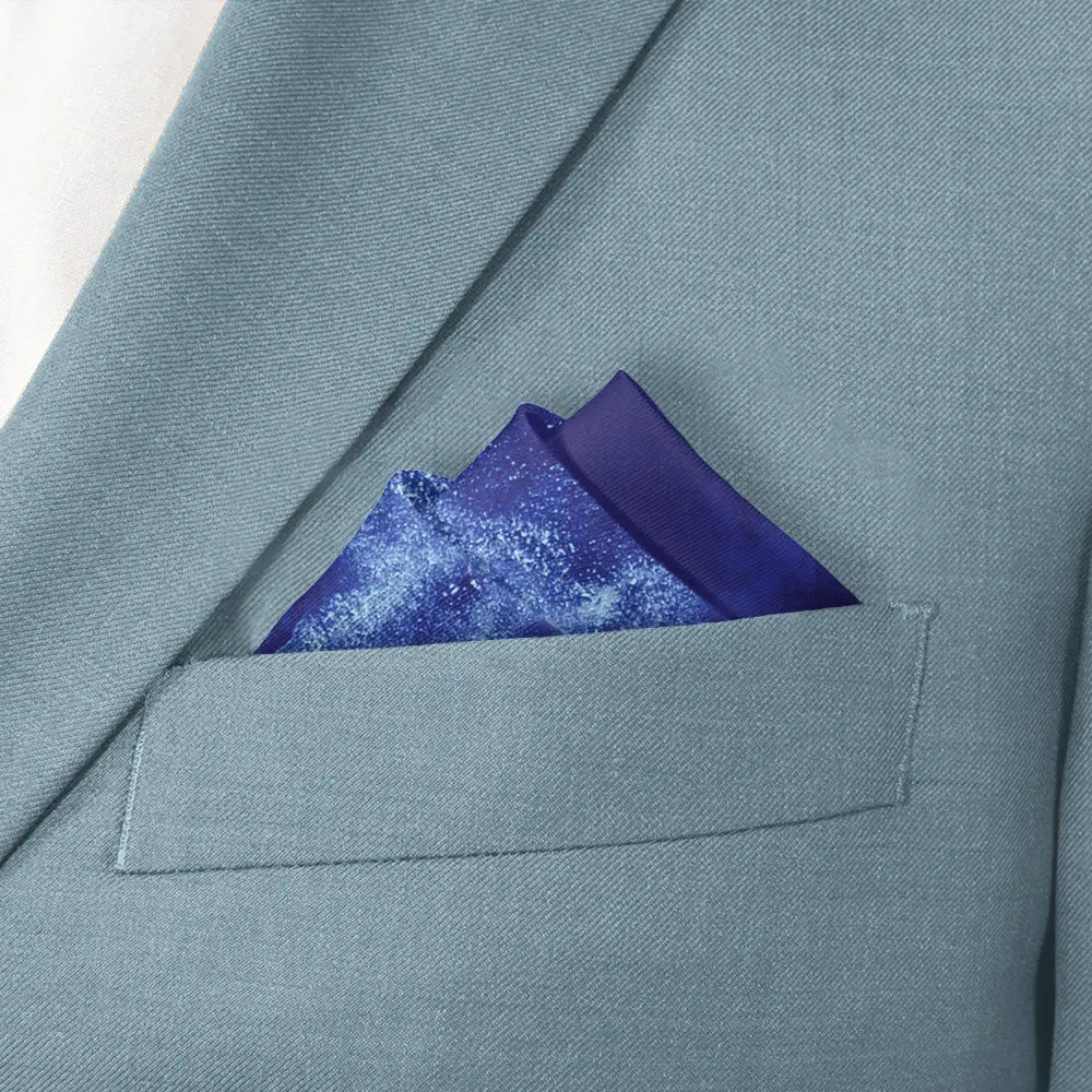Tailored Subtle Space Motif Pocket Square