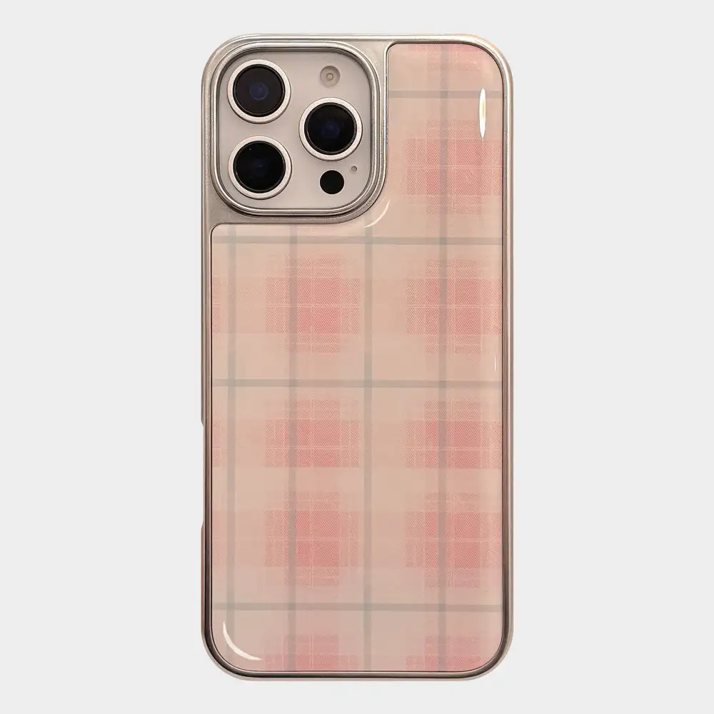 Plaid Glossy Phone Case