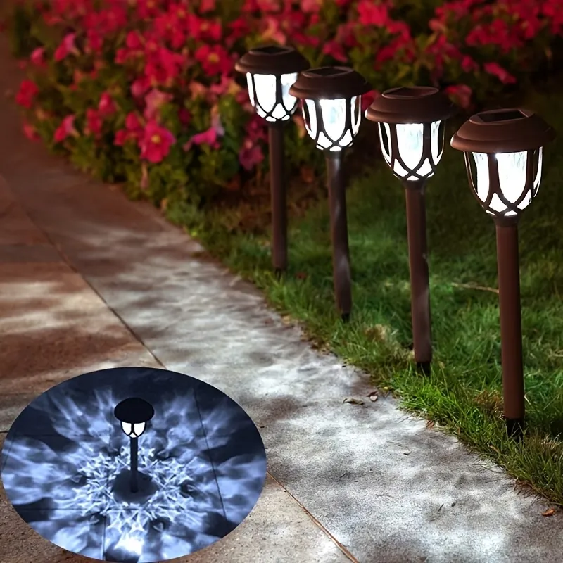 2 Pcs Vintage Solar Garden Stake Light