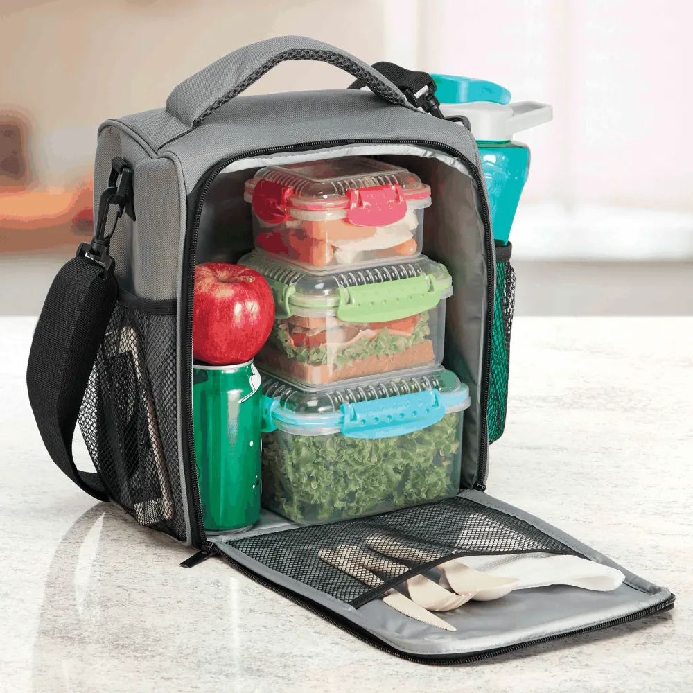 Insulated Multi Compartment Lunch Bag